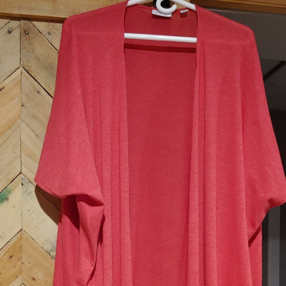 Cardigan Duster Short Sleeve Sheer